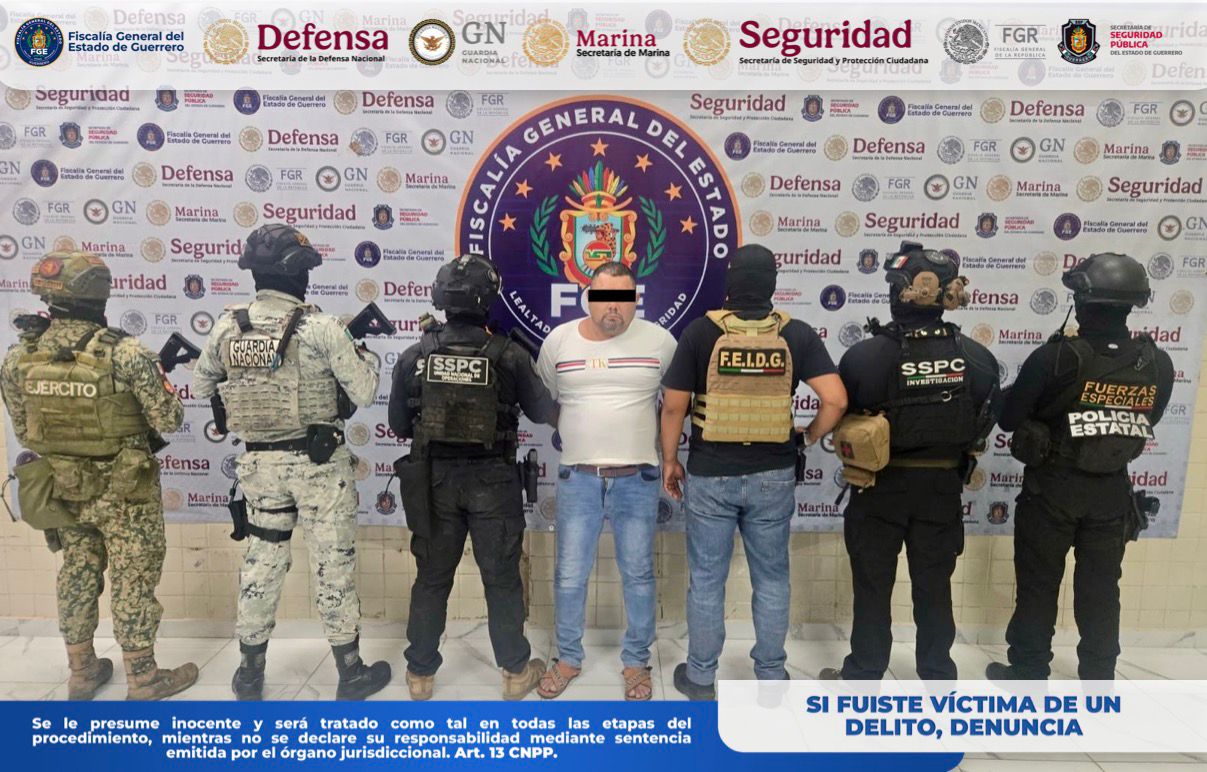 En acción coordinada, FGE Guerrero cumplimenta orden de aprehensión contra presunto responsable de doble homicidio