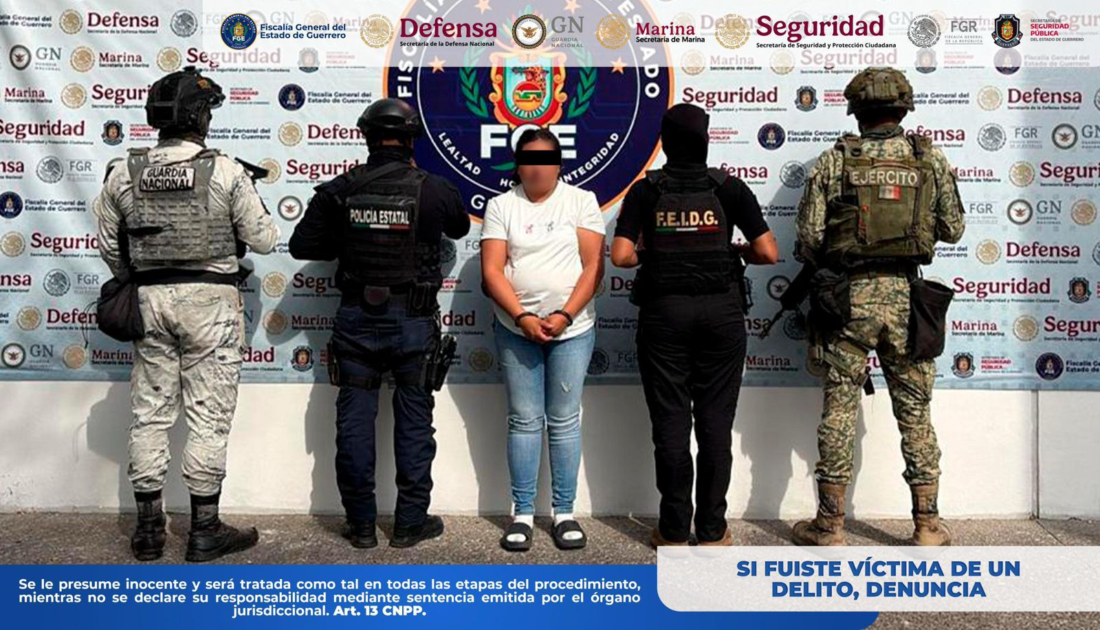 ️ Detiene FGE Guerrero a una mujer con presunta droga en Taxco de Alarcón
