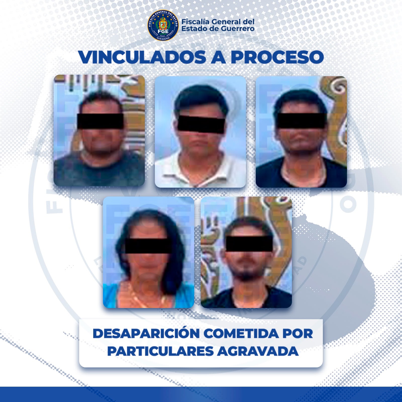 Obtiene FGE Guerrero vinculación a proceso contra cinco integrantes de “Los Totos” por desaparición en Acapulco