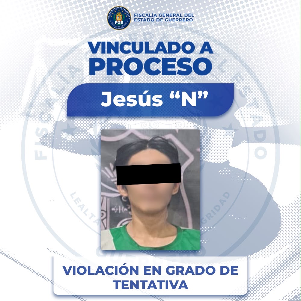 Investigaciones de FGE Guerrero permiten detener a Miguel «N» presunto responsable de homicidio calificado en Acapulco