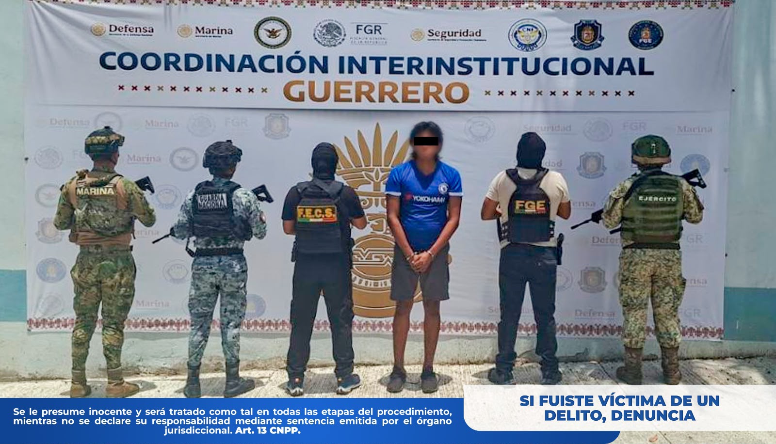Estrategia contra la extorsión permite a FGE Guerrero detener a “El Quijadas” en Acapulco