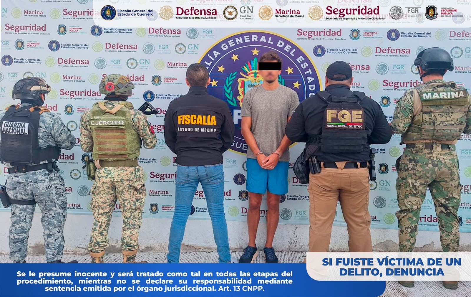 ⭕️ #FGEGuerrero detiene a Raúl “N”, requerido por extorsión en el Estado de México.