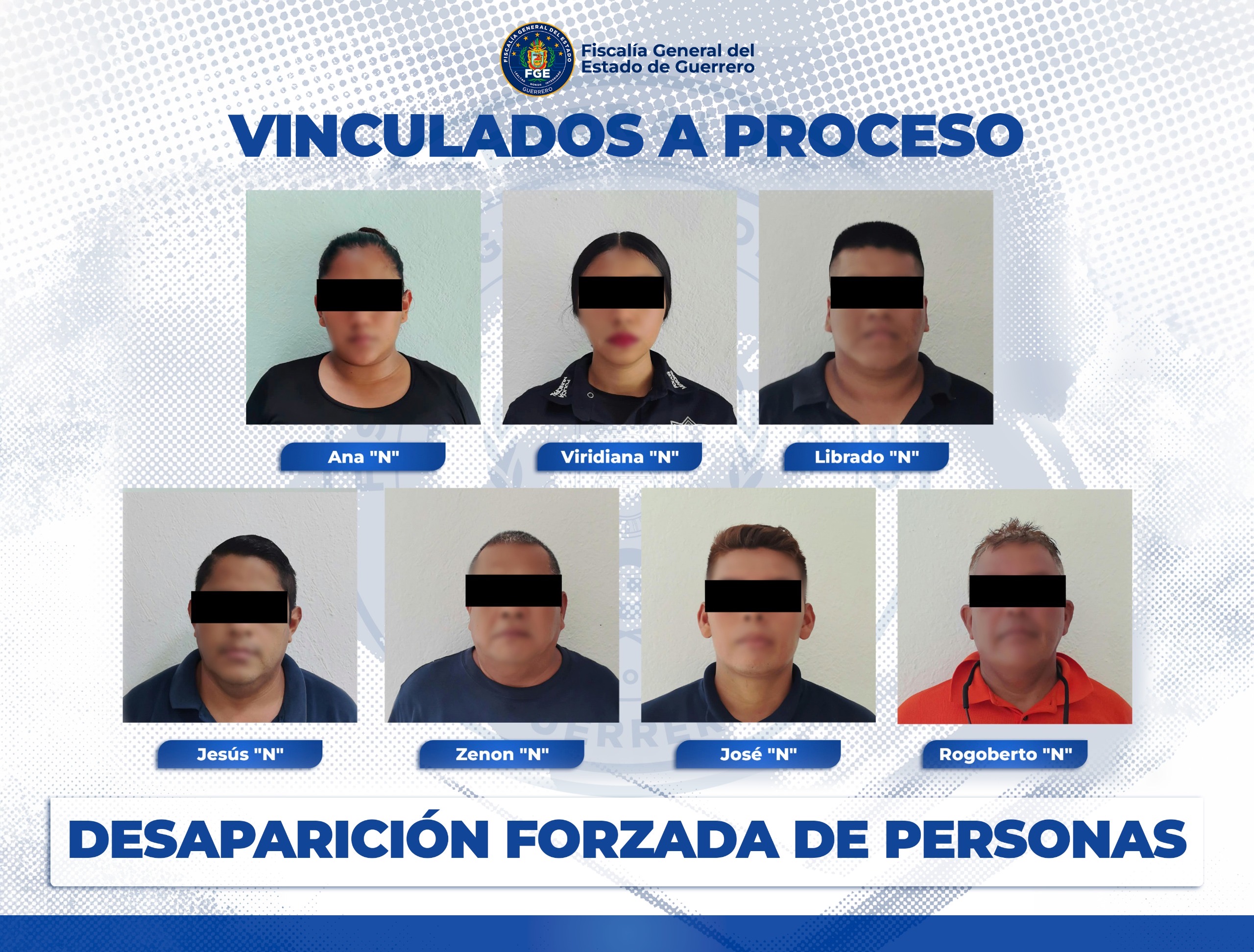 ⭕️ Obtiene FGE Guerrero vinculación a proceso contra siete policías municipales de Coyuca de Benítez por desaparición forzada
